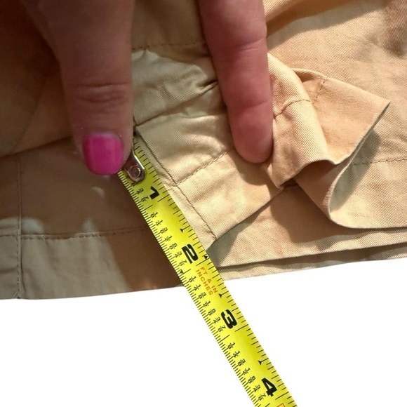 Beige utility-style skort with built-in shorts and a faux wrap front. - Picture 8 of 8